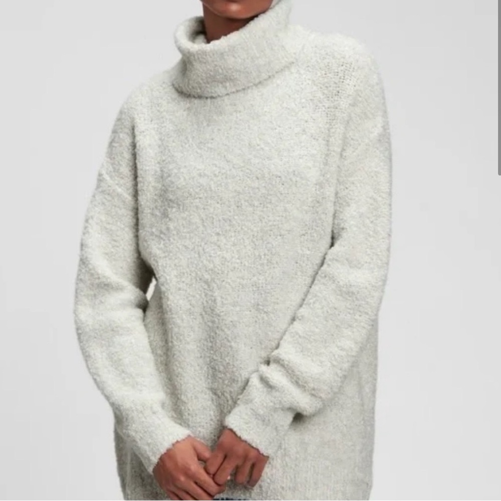 Aerie Offline Cozy Turtleneck Sweater White Medium